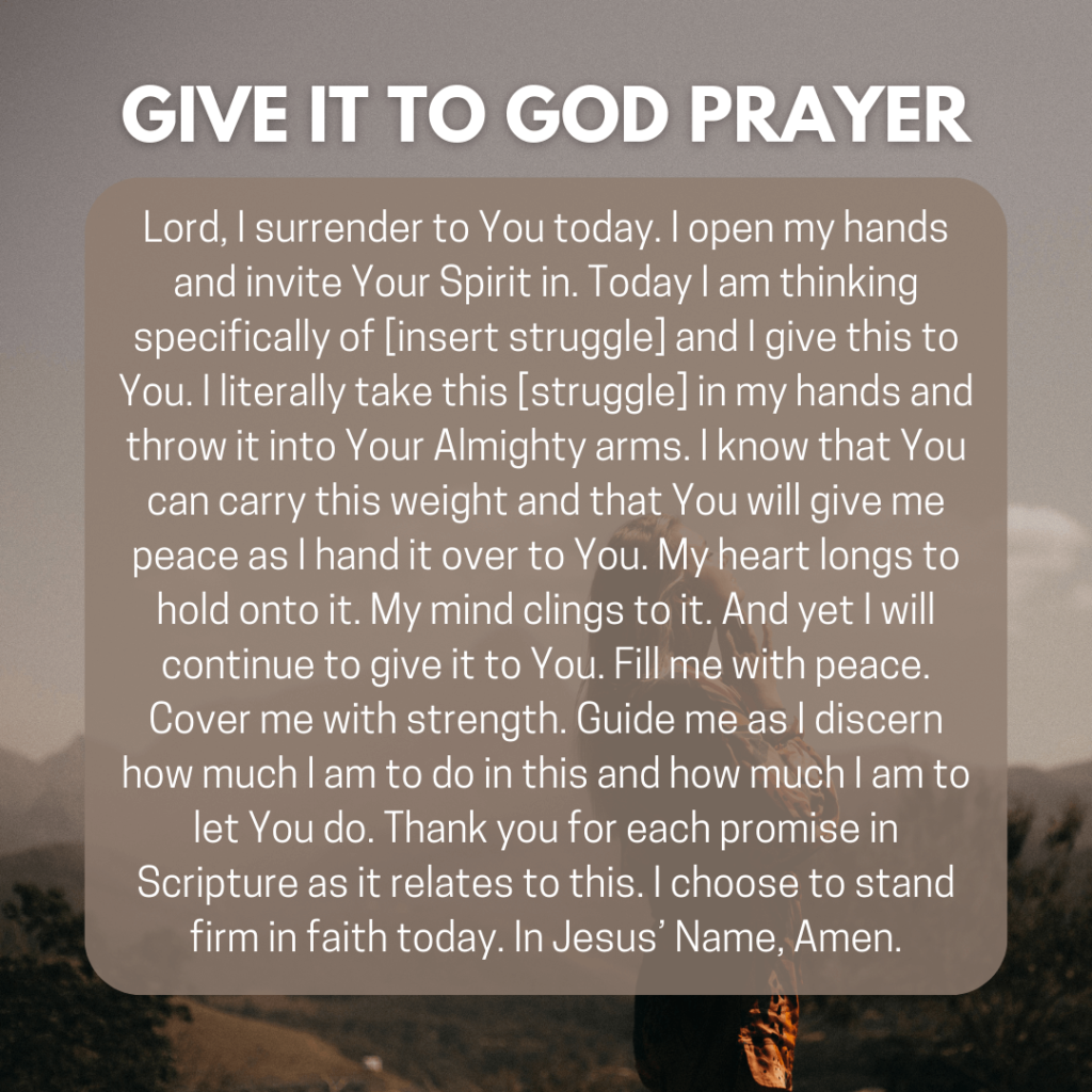 Give it to God Prayer
